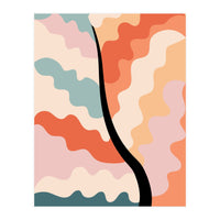 Botanical Retro Floral Waves (Print Only)