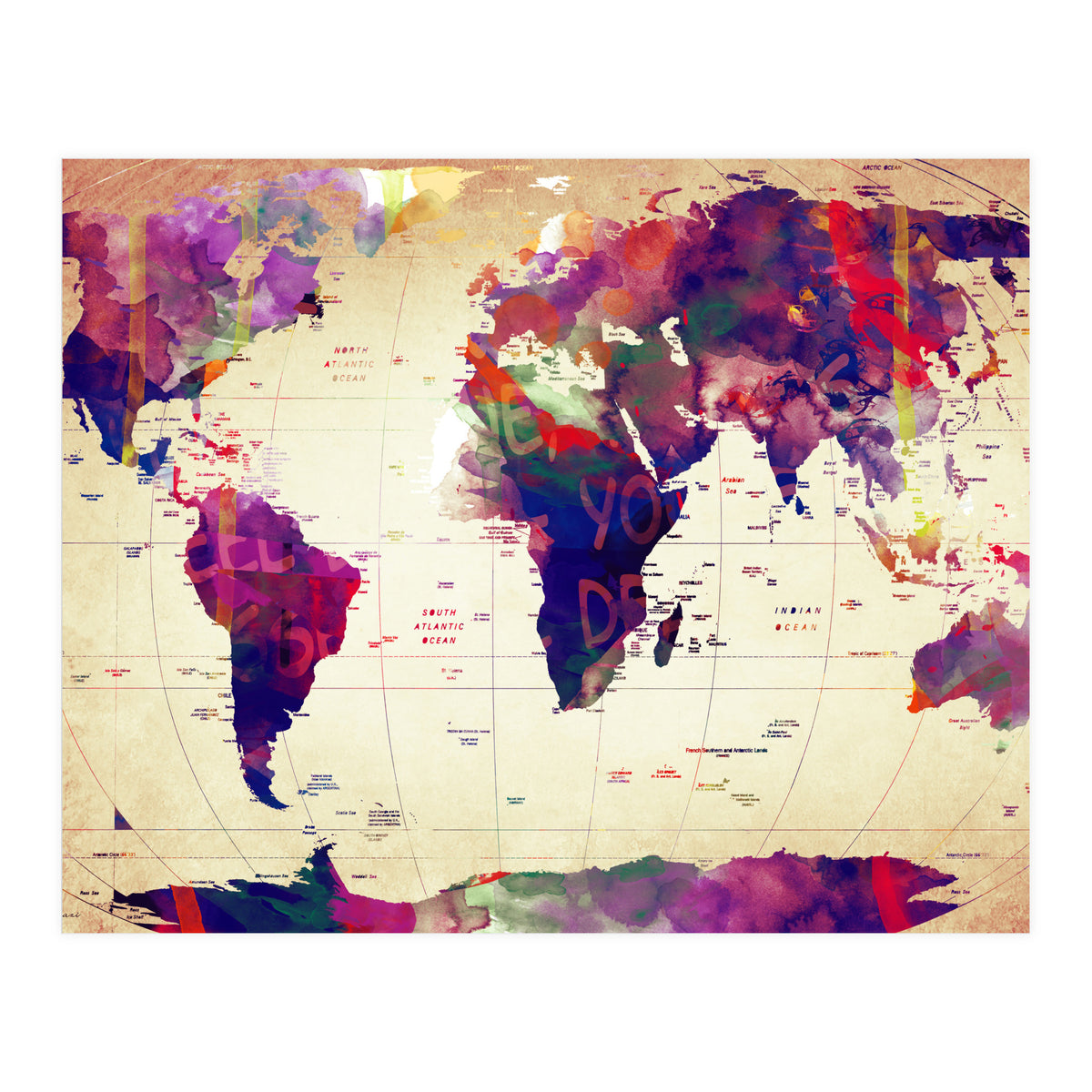 Map Of The World 3 (Print Only)