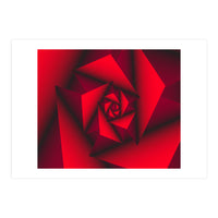 Red Abstract Geometric (Print Only)