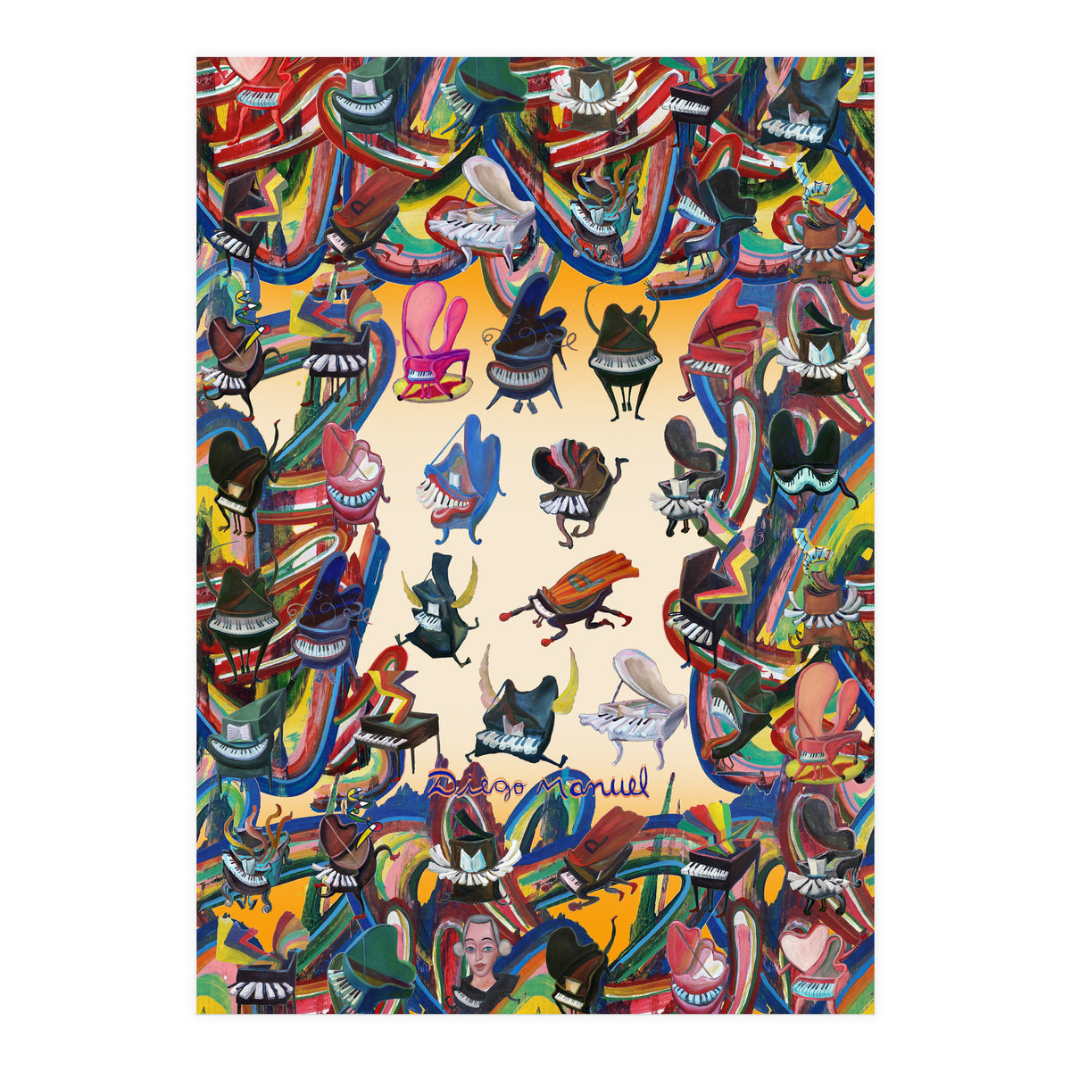 Pianos And Graffitis 2 (Print Only)