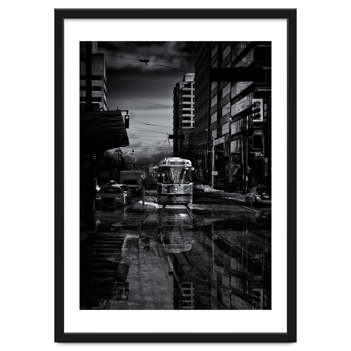 The 512 St. Clair Streetcar Toronto Canada Reflection