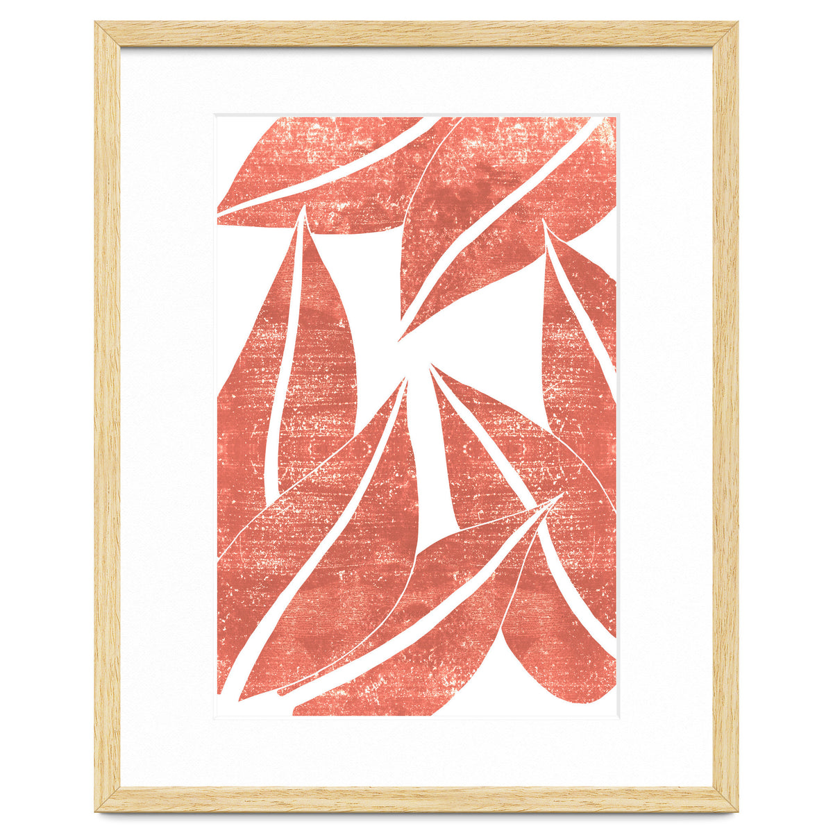 Abstract Terracotta Leaves 1 - Burnt Orange