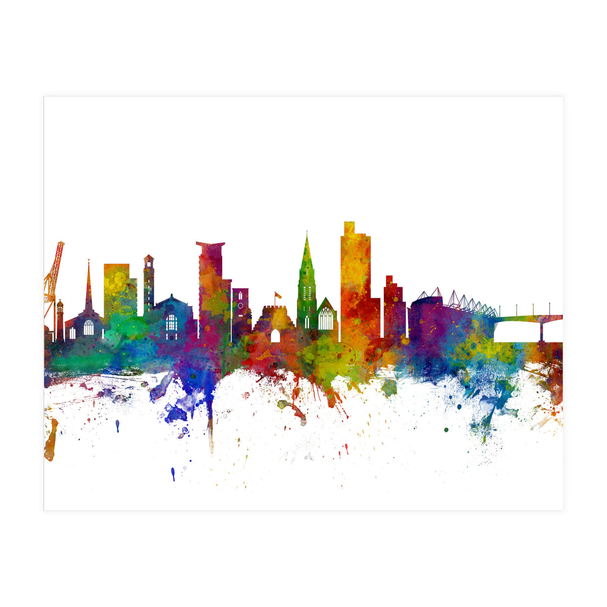 Southampton England Skyline (Print Only)