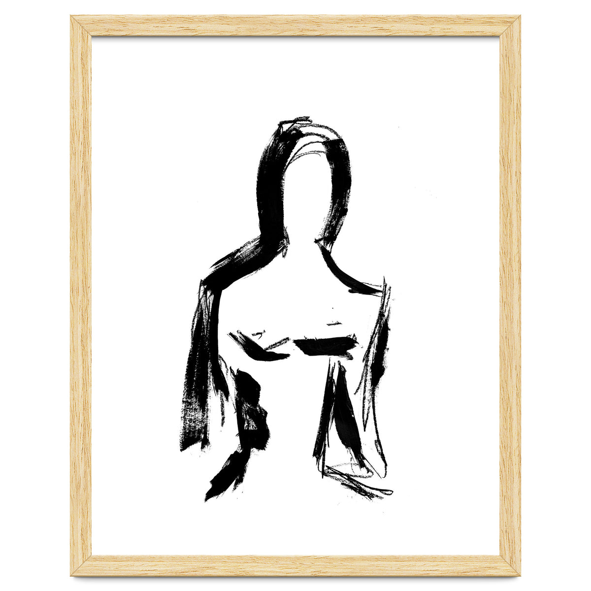Abstract Monochrome Female Figure