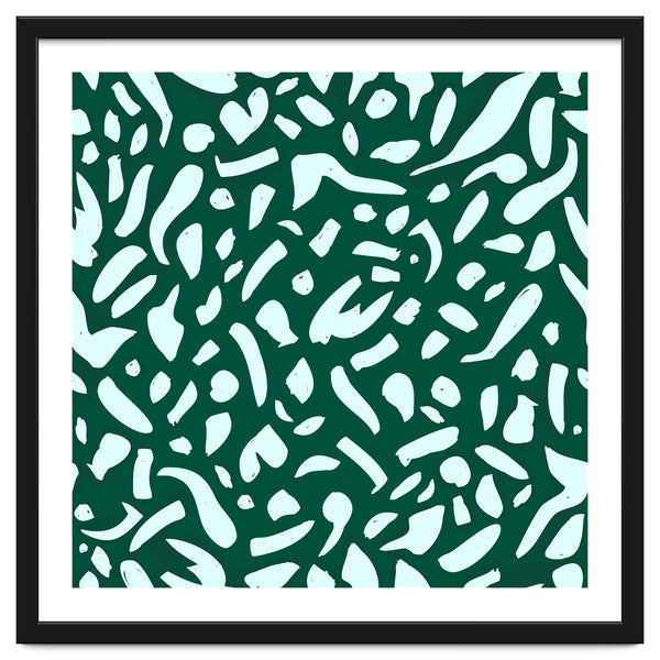 Deep Emrald | Green Terrazzo Pattern | Fun Funky Eclectic Modern Boho Painting