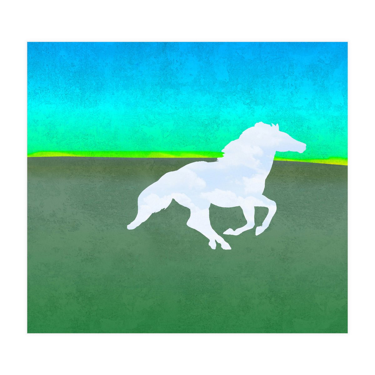 The flight of the enchanted horse (Print Only)