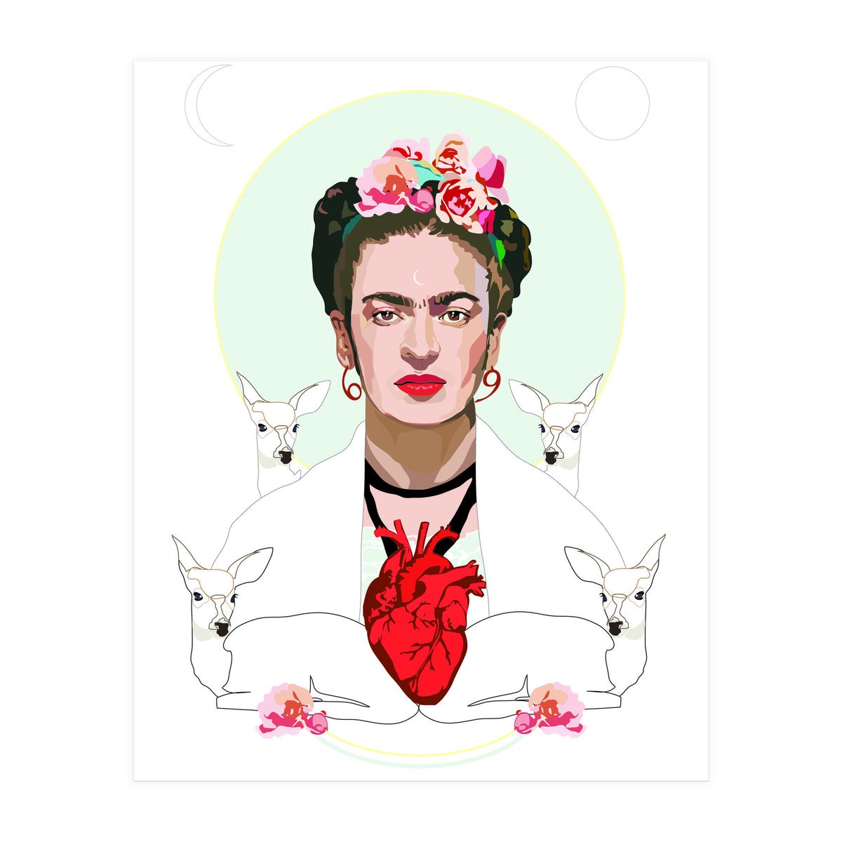 Frida Kahlo (light) (Print Only)