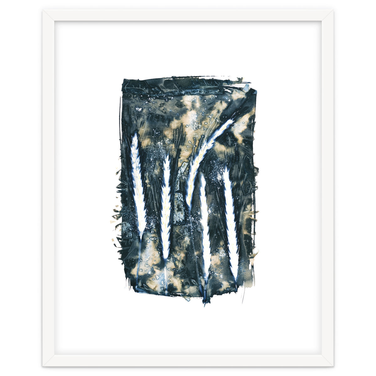 Indigo Blue Botanical Leaves No. 14