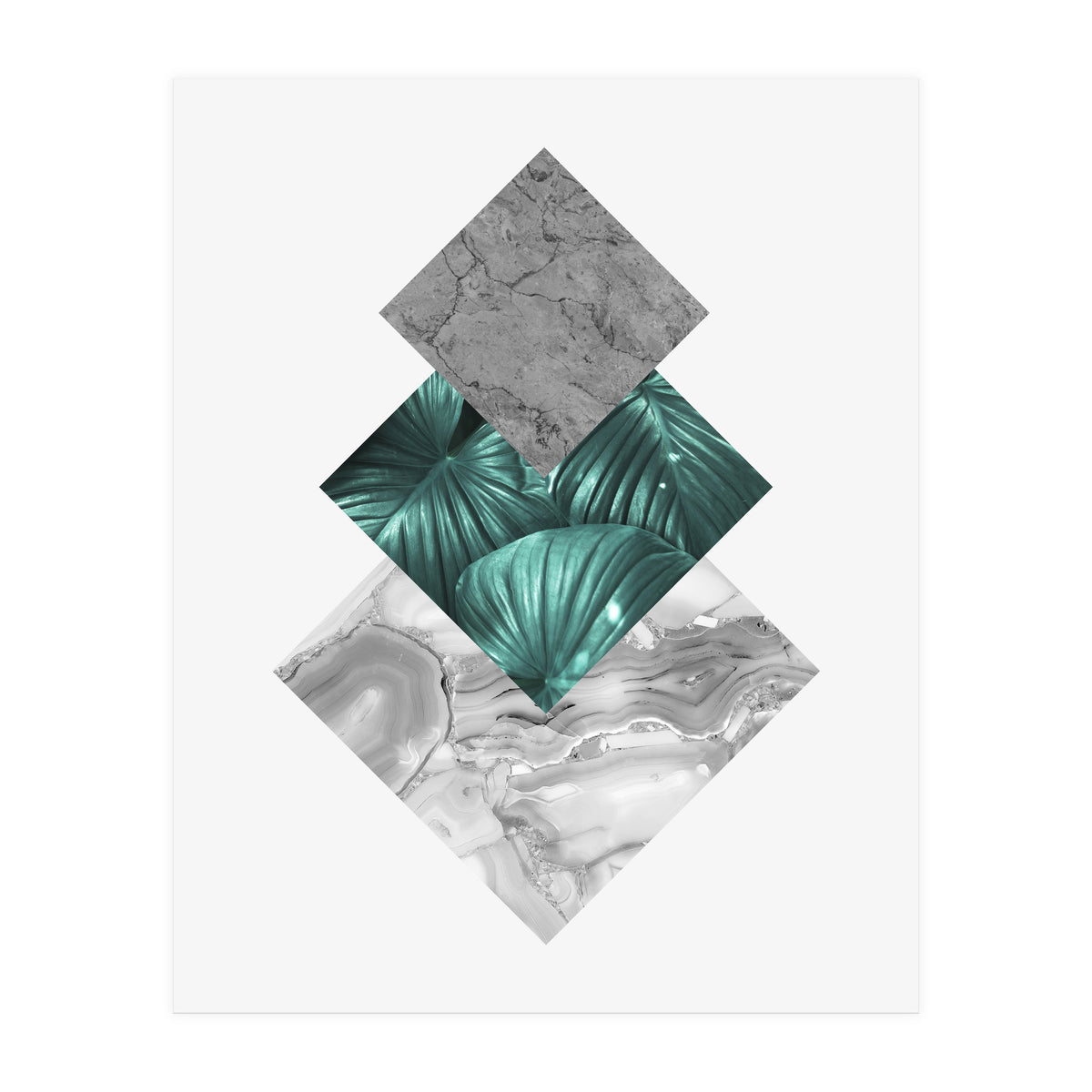 Botanical and geometric V (Print Only)