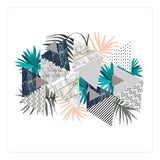 Abstract of geometric patterns with plants and marble I (Print Only) thumbnail