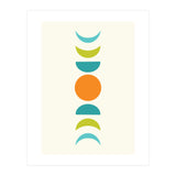 Abstract Moons Teal and Orange  (Print Only) thumbnail