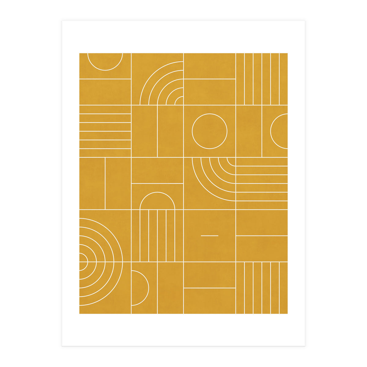 My Favorite Geometric Patterns No.22 - Mustard Yellow (Print Only)