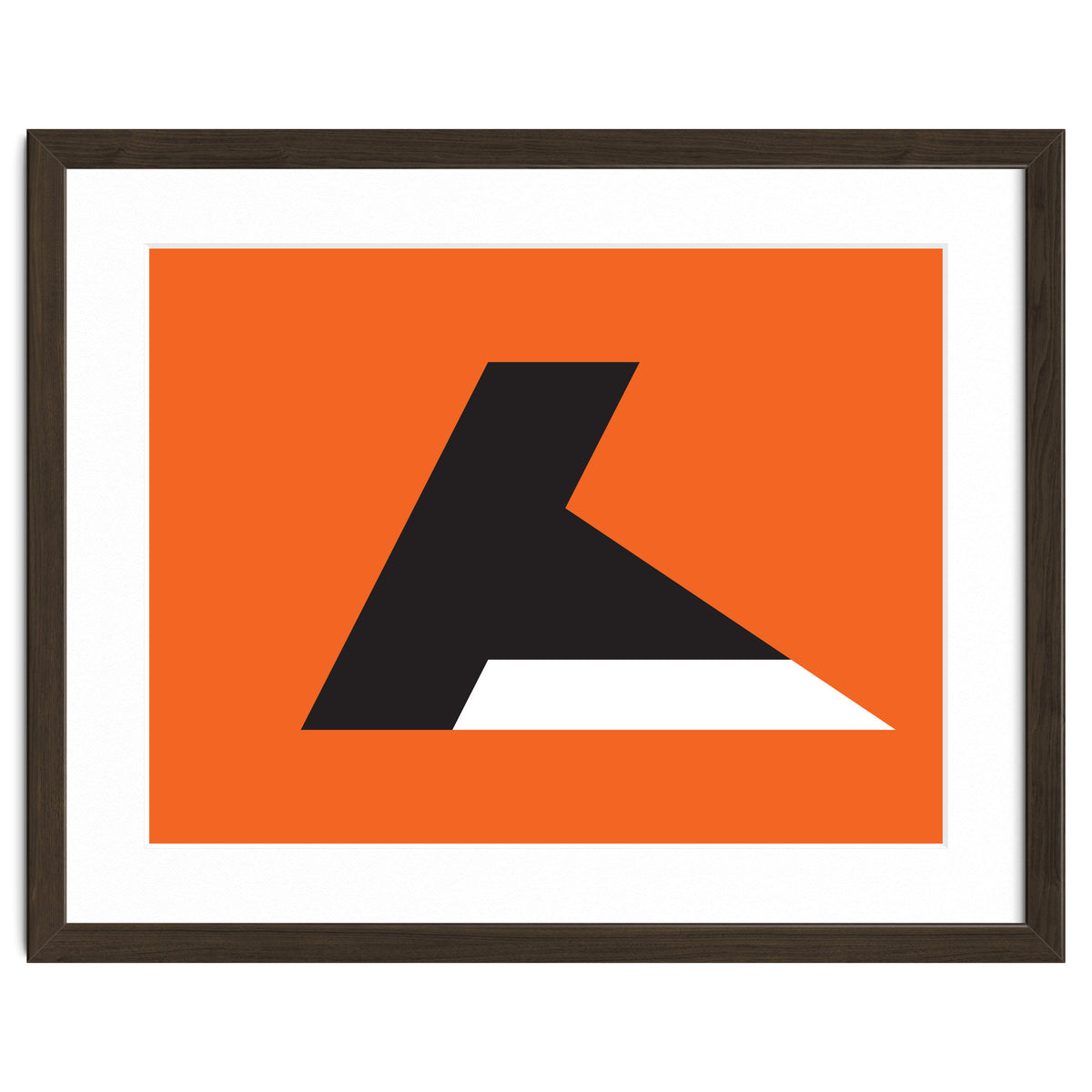 Geometric Shapes No. 79 - orange & black