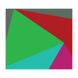 Geometric Shapes No. 19 -  green, magenta & blue (Print Only) thumbnail