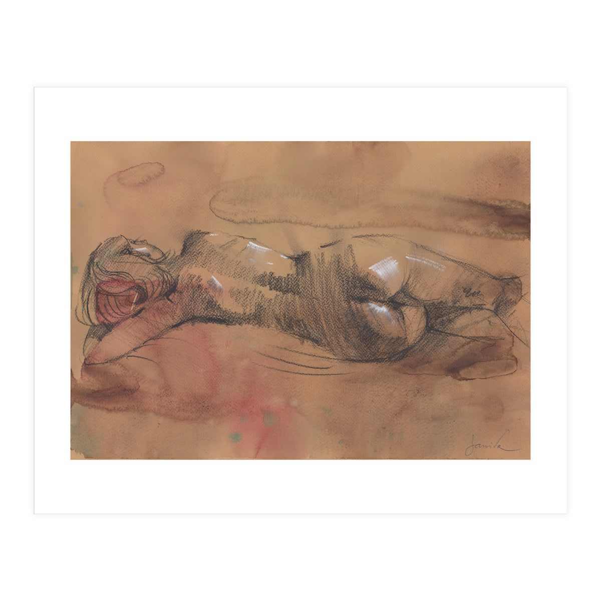 Feminine body drawing of a woman (Print Only)