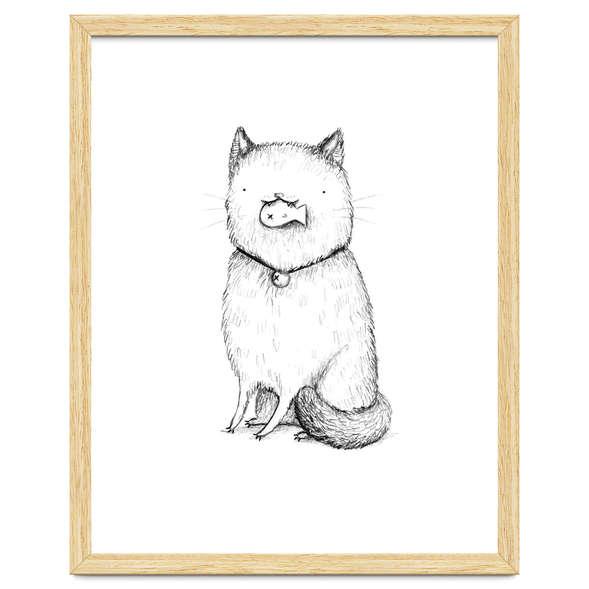 Kitty with a Fish Cracker