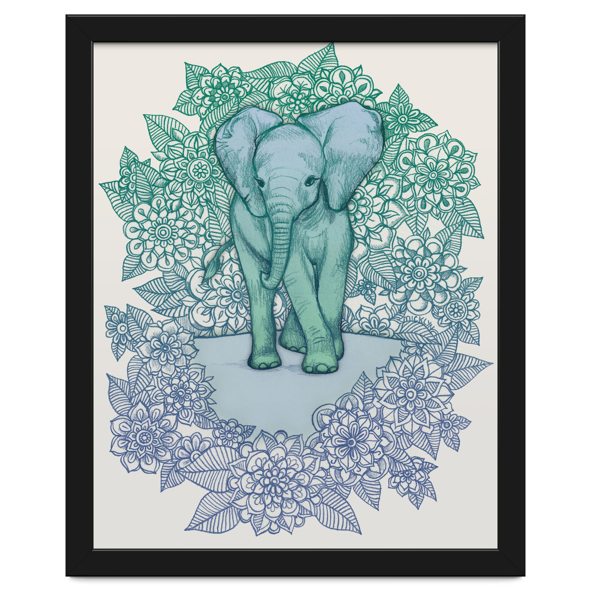Emerald Elephant in the Lilac Evening