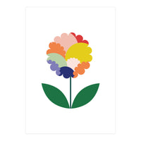 happy colorful flower (Print Only)