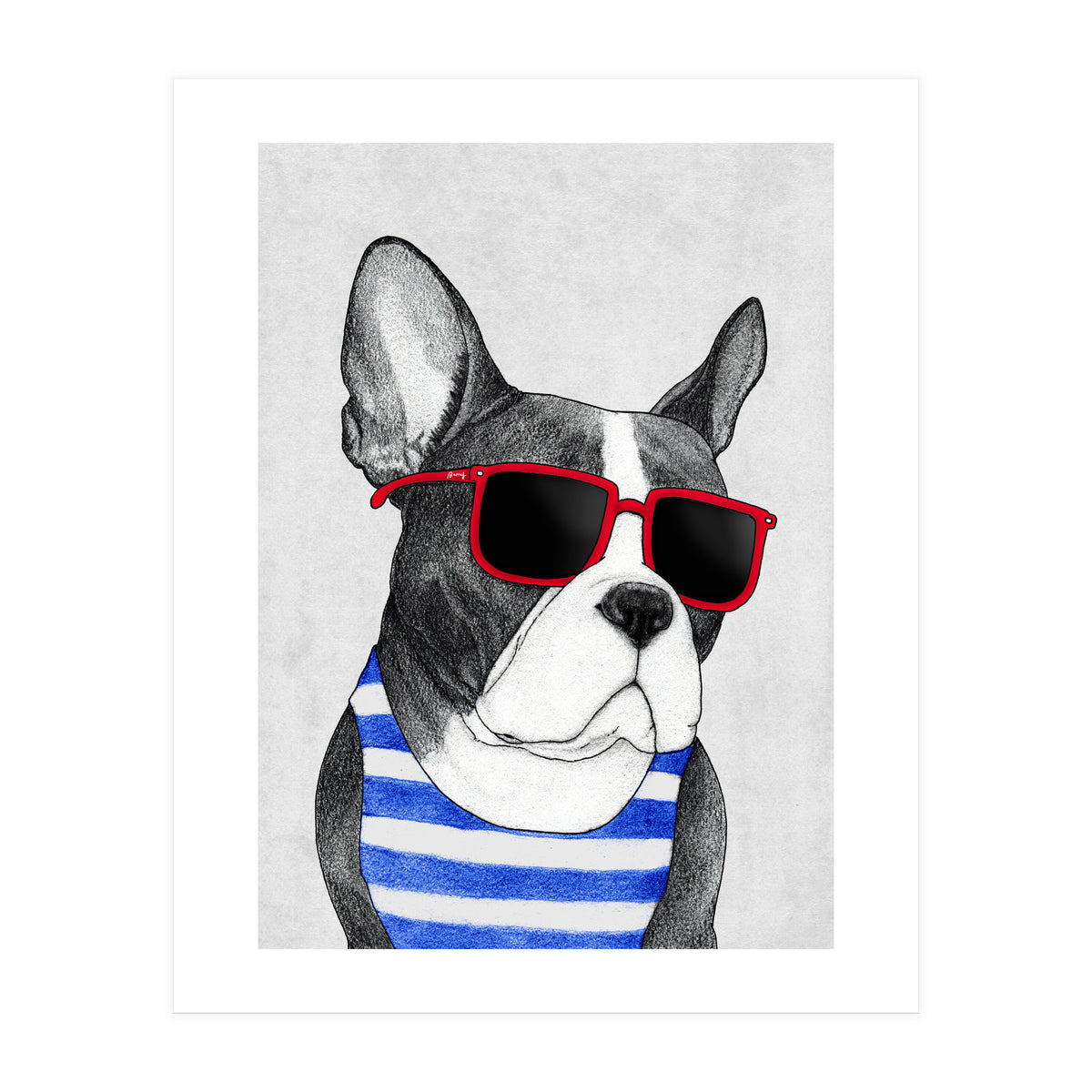Frenchie Summer Style (Print Only)