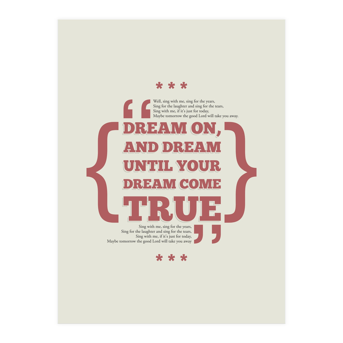 Dream On (Print Only)
