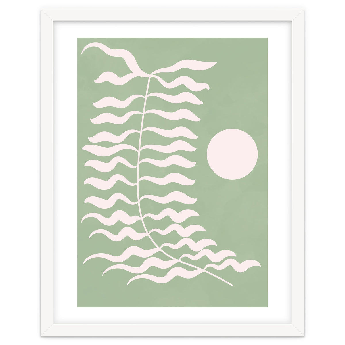 Sage Green Abstract Floral