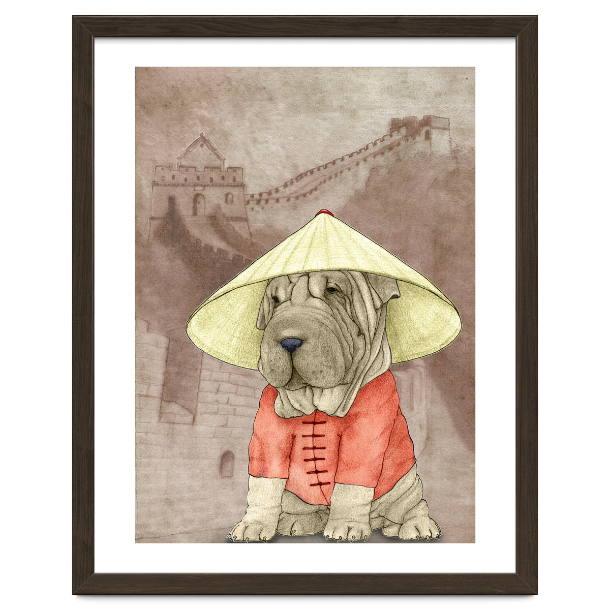 Sharpei With The Great Wall