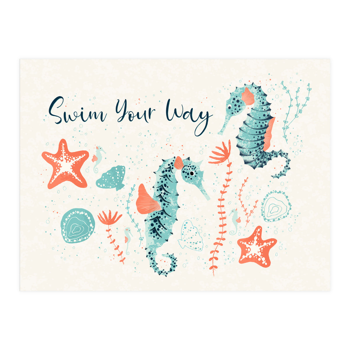 Swim Your Way Seahorse (Print Only)