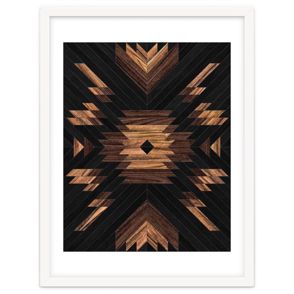 Urban Tribal Pattern No.7 - Aztec - Wood