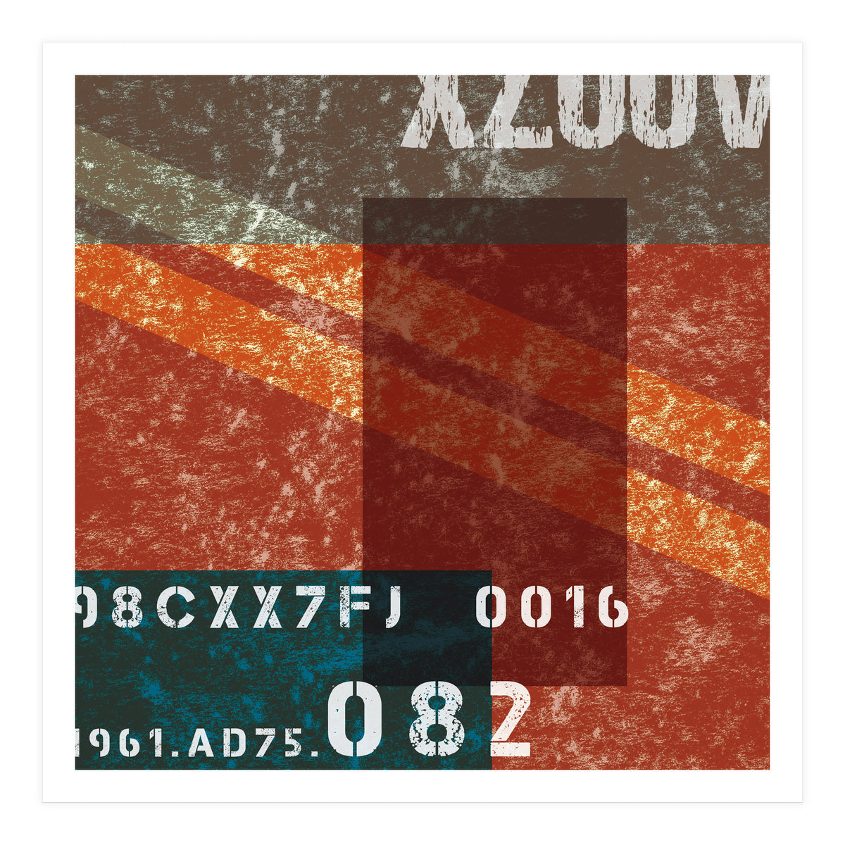 Abstract Industrial Red (Print Only)