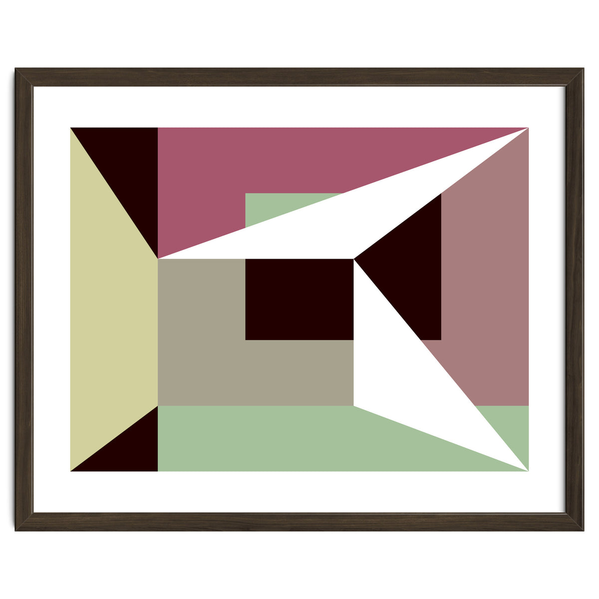 Geometric Shapes No. 26 - green & purple