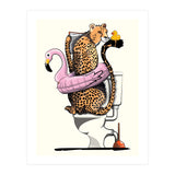 Cheetah on the Toilet, Funny Bathroom Humour (Print Only) thumbnail