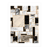 Random Pattern - Black and White Marble (Print Only) thumbnail