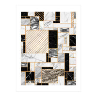 Random Pattern - Black and White Marble (Print Only)