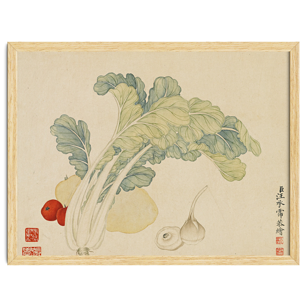 Wang Chengyu ~flowers, Vegetables, Chinese Cabbage, Potatoes, Garlic, Tomatoes, Vegetables