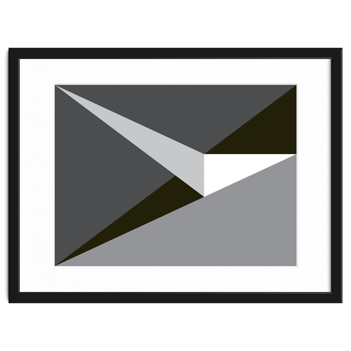 Geometric Shapes No. 73 - black & grey triangles