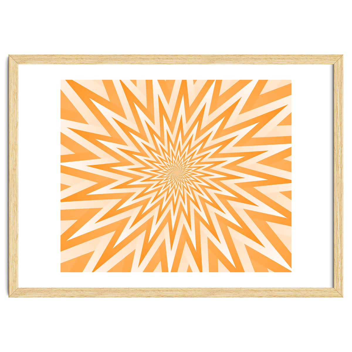 Abstract Orange Geometric Design Art