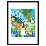 Lost in the Jungle of Feelings | Forest Tropical Botanical Nature Plants Illustration thumbnail