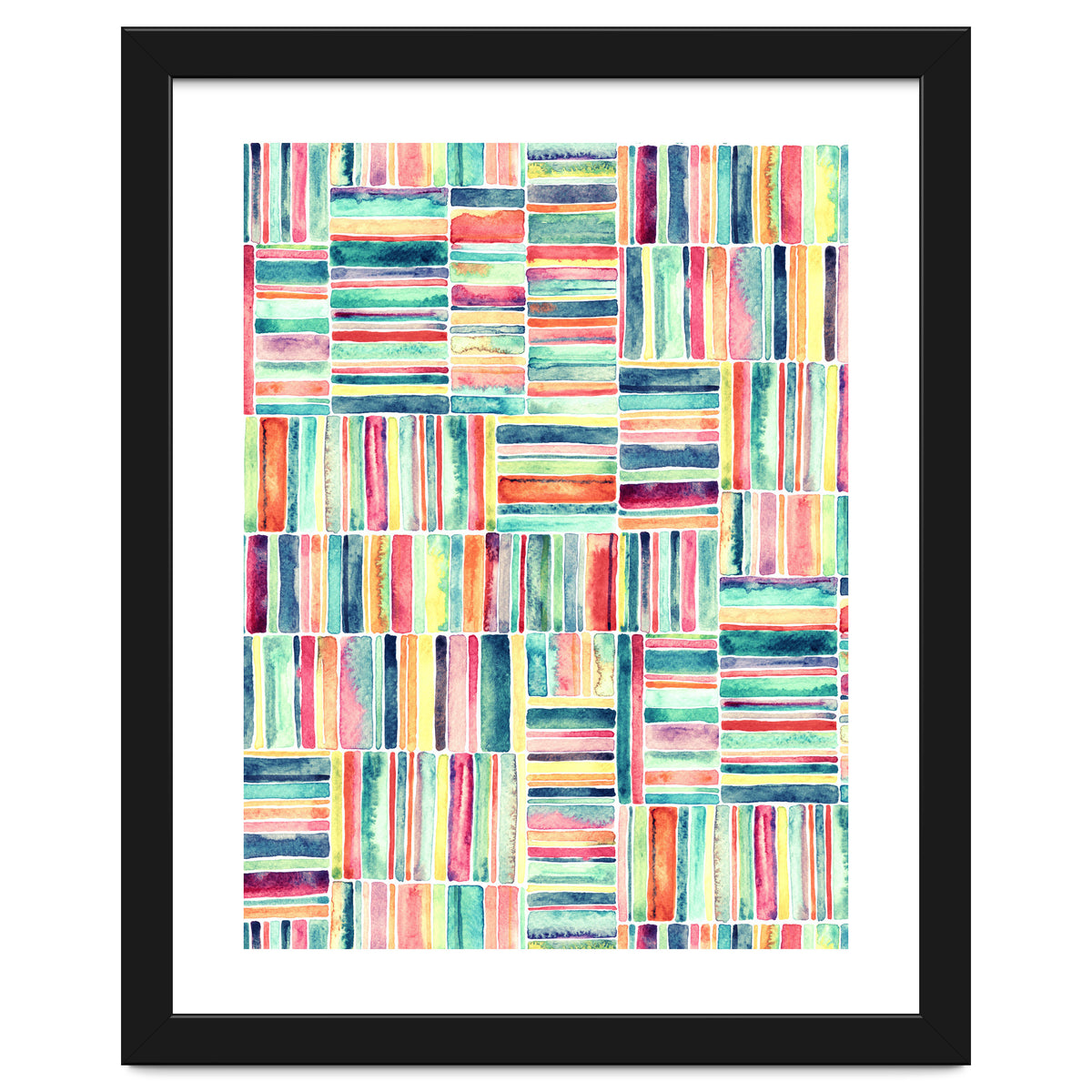 Retro Beach Chair Pastel Watercolor Stripes