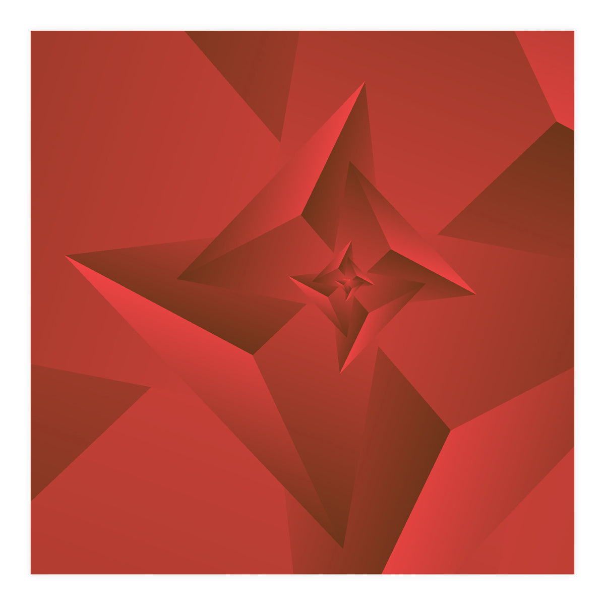 Redish Trendy Triangle  (Print Only)