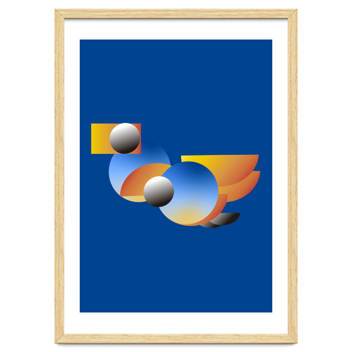 Modern Abstract Geometric Minimalist Duck