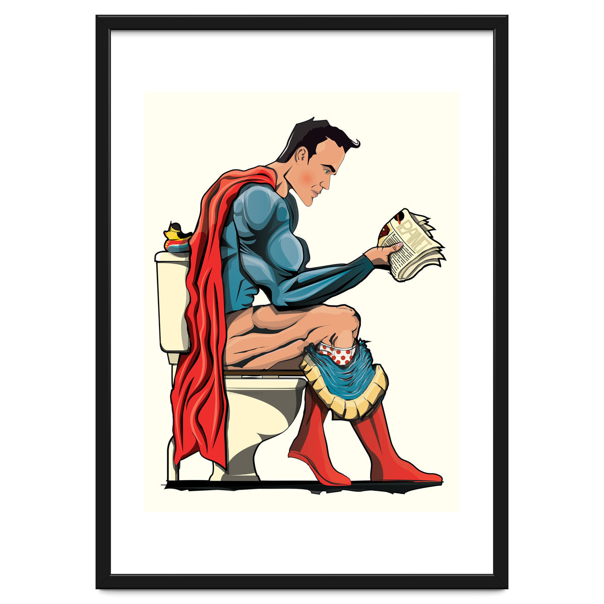 Superman on the Toilet, funny bathroom humour