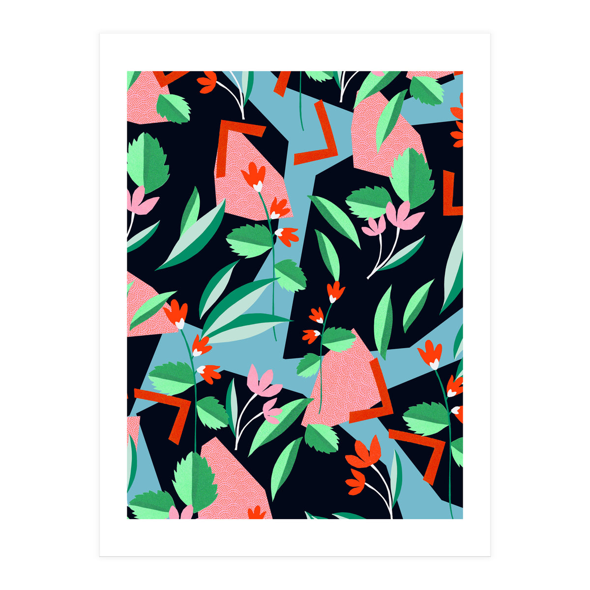 geometric flower (Print Only)