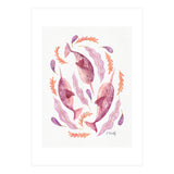 Swirling Narwhals | Pink (Print Only) thumbnail