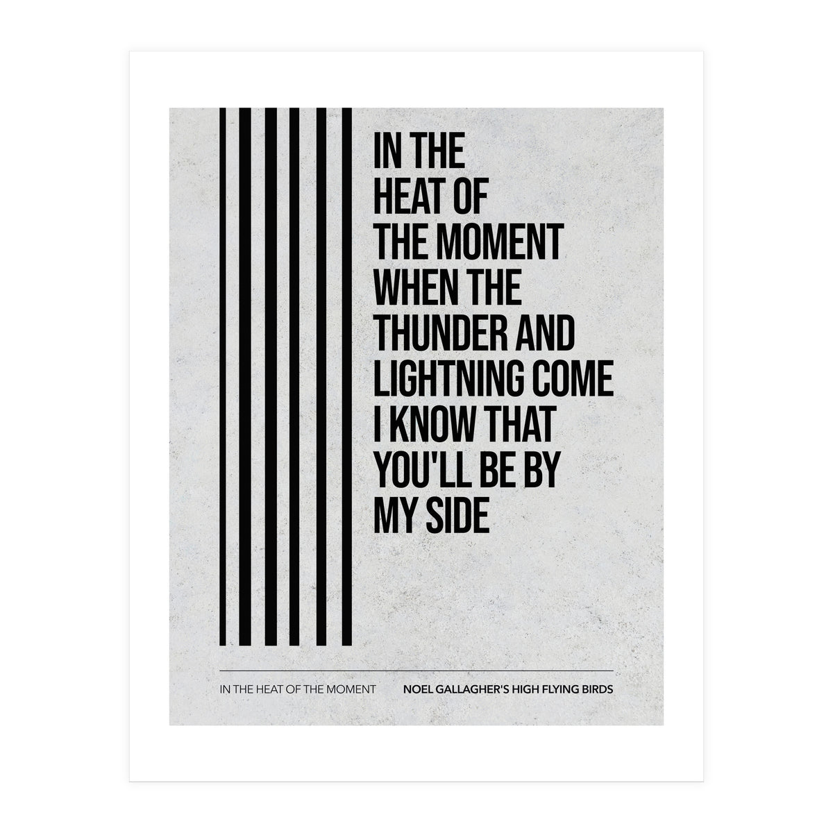 Noel Gallagher's High Flying Birds - In The Heat Of The Moment (Print Only)