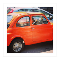 Classic orange Fiat 500 (Print Only)