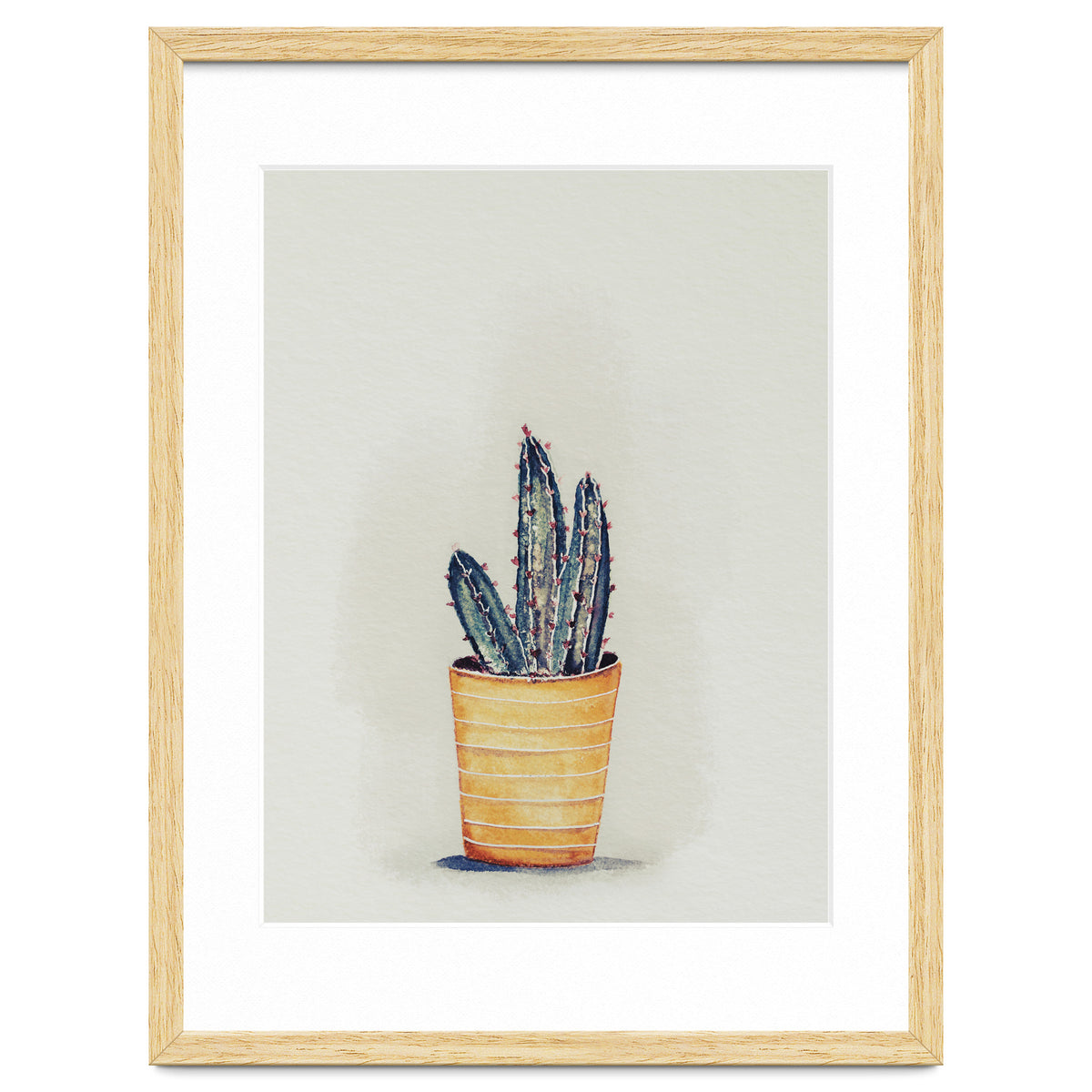 Cactus in yellow pot