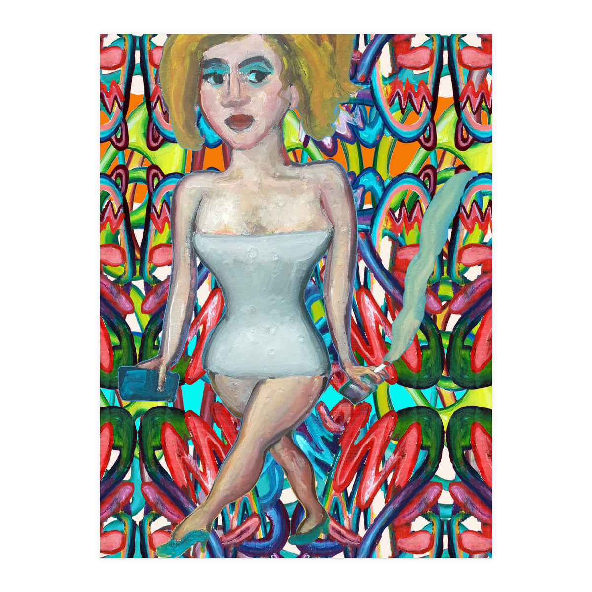 Chica Con Cigarrillo 4b (Print Only)