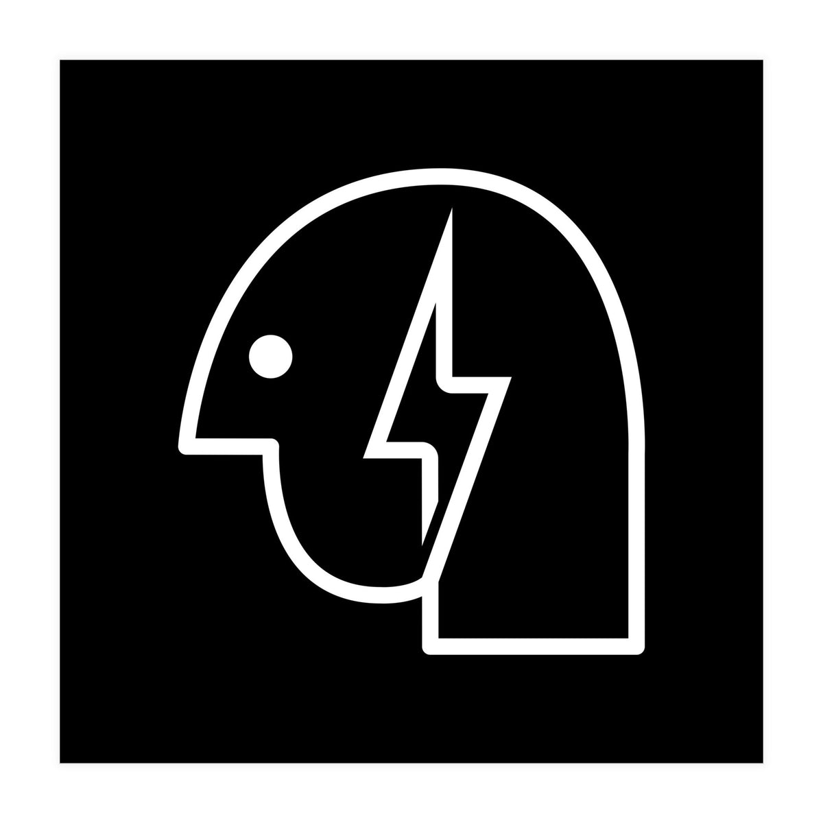 Head Lightning_Black (Print Only)