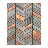 Abstract Chevron Pattern - Concrete and Copper (Print Only) thumbnail