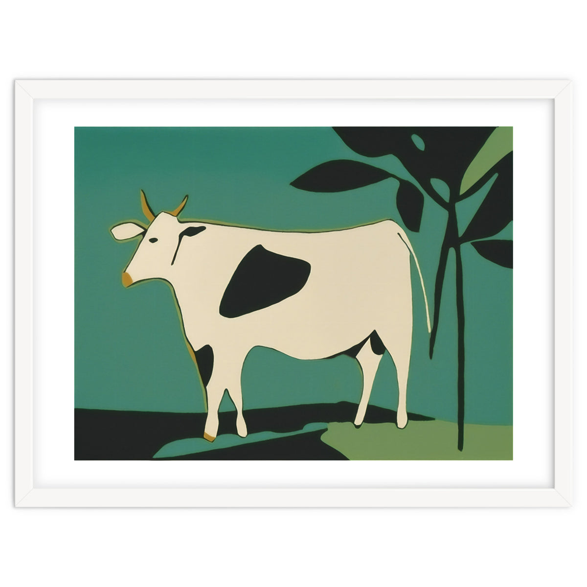 Cow in Green Landscape